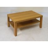 Ikea 'Lack' elm finish two tier rectangular coffee table