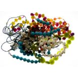 Costume jewellery - Selection of bead necklaces etc