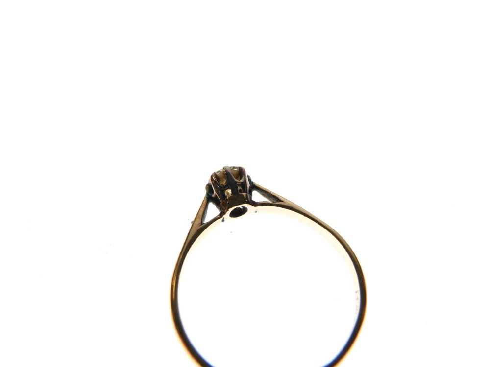 18ct gold, platinum and solitaire diamond ring, the stone approximately 4.7mm diameter x 3mm deep, - Image 3 of 3