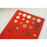 Group of twenty-one assorted UK coins to include; George III, Victorian and Edward VII examples,