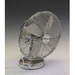 Pifco 12" chrome finish three speed desk fan