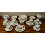 Royal Paragon 'Garden Gate' pattern tea service for eight settings comprising cups, saucers, tea