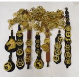 Large collection of horsebrasses