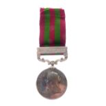 Victorian India General Service Medal with relief of Chitral, 1855 clasp awarded to 2398 Private