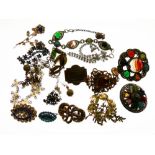 Good selection of assorted costume and dress jewellery to include; bar brooches, rings, bangles etc