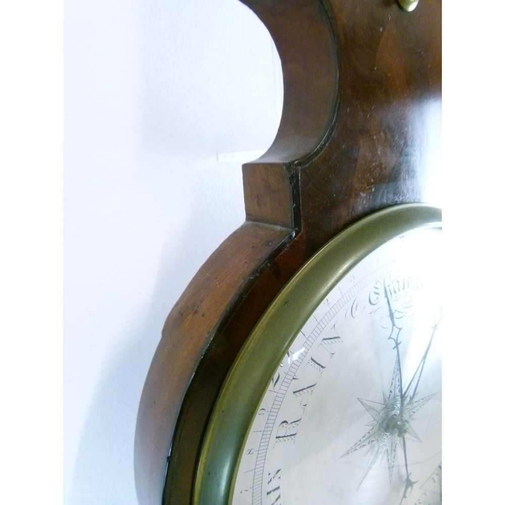 Early to mid 19th Century mahogany wheel barometer, W.Tasker, High Street, Banbury, the 10-inch - Bild 6 aus 10