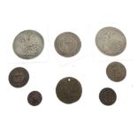 Assorted 19th Century coinage to include; George III Crown 1820, George IV Crown 1821, etc (8)