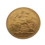 Gold Coin - Queen Victoria sovereign, 1900