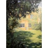 Catherine Elgar - Oil on board - A garden in Redland, 39.5cm x 29.5cm, in gilt frame, together