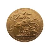 Gold Coin - George V sovereign, 1912