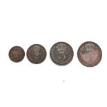 Set of late Victorian Maundy Money, 4d-1d, 1900 (4)