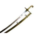 Victorian 1831 Pattern General officer's sword, with curved single edged blade 81cm, engraved with