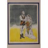 Geoff Keeling - Limited edition coloured print 'The Strongman's Wedding', No.5/14, signed and