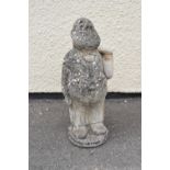 Reconstituted garden statue of a Butler, 59cm high