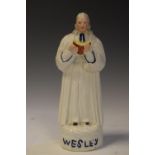 Staffordshire-type figure of John Wesley, 17.5cm high