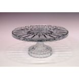 Waterford Marquis design cakestand or pedestal comport, 27.5cm diameter x 12.5cm high, with original