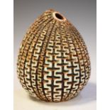 Beatrice Bolton for Poole Pottery - 'Atlantis' range vase or pen pot in the form of a shell with