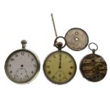 Three assorted open face pocket watches (for restoration)
