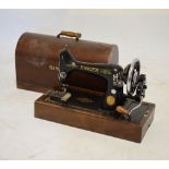 Cased Singer sewing machine