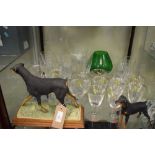 Assorted collectables to include; set of twelve 'Pony' glasses, limited edition figure of a