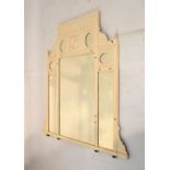 Painted Victorian overmantel mirror