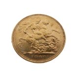 Gold Coin - Edward VII sovereign, 1902