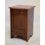 Edwardian mahogany drop front purdonium, 55cm high x 35cm deep x 33cm wide