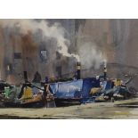 Brian C. Lancaster - Watercolour - Birmingham Canal, 30cm x 40cm, framed and glazed