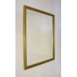 Rectangular bevelled glass gilt framed mirror, 100cm x 132cm