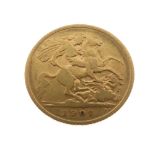 Gold Coin - Edward VII half sovereign, 1907