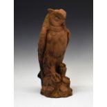 Resin cast figure of an owl, 37cm high