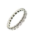 Yellow metal full eternity ring, stamped 18ct, size O, 3.1g gross approx