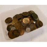 Coins - Assorted mainly 19th Century UK copper coinage, etc