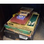 Assorted group of vintage 20th Century children's board games to include Totopoly, Risk, Game of