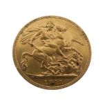 Gold Coin - George VI sovereign, 1911