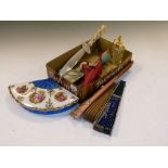 Assorted collectables to include; fans, perfume atomiser, miniature parasol, mother-of-pearl