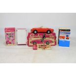 Vintage Pedigree Sindy red MG plastic car, together with Sindy wardrobe and Katie Cordon Bleu