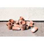 Quantity of terracotta garden pots