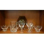 Quantity of Whitefriars crystal table glass