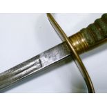 Mid 20th Century European sword, probably Austrian, a slim blade with twin fullers running almost to