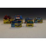 Four vintage 1960's corgi toys diecast model cars comprising of 471 Smiths-Karrier mobile canteen,