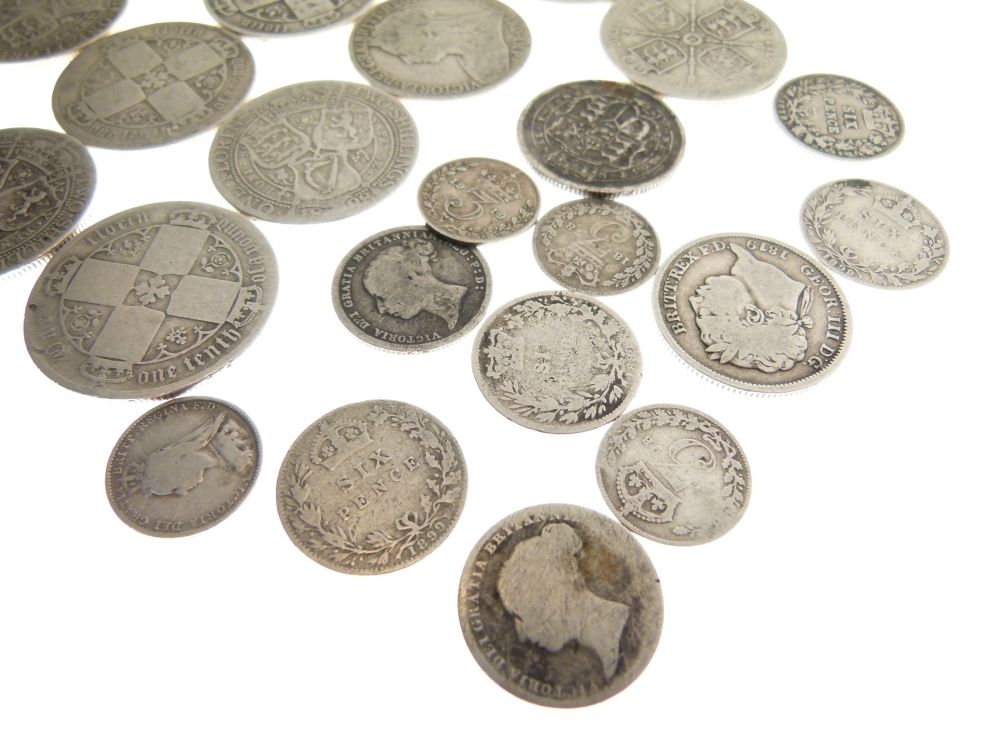 Coins - Group of Victorian coinage comprising: fourteen Florins, twelve 6d coins, and a few - Image 2 of 4