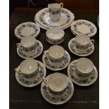 Paragon 'Cherwell' tea service for six settings (no teapot)