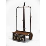 Vintage sack trucks with 'Sunday Times' advertising panel