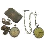 Victorian silver open-face pocket watch, John Bennett, London, white Roman dial with subsidiary at