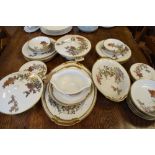 Quantity of good quality Japanese porcelain tableware having floral decoration and gilt highlights