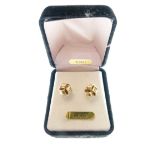 Pair of 18ct gold ear studs of knot work design, 2.7g gross approx