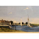 Macfarlane Widdup - Watercolour - The Boat House, Blakeney, Norfolk, 21.5cm x 32cm, signed, framed