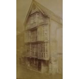 Late 19th/early 20th Century photographic print of a house in Lewin's Mead Bristol, 43cm x 26cm