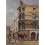 Frank Shipsides - Watercolour - St Nicholas Chambers, St Nicholas Street, Bristol, signed and